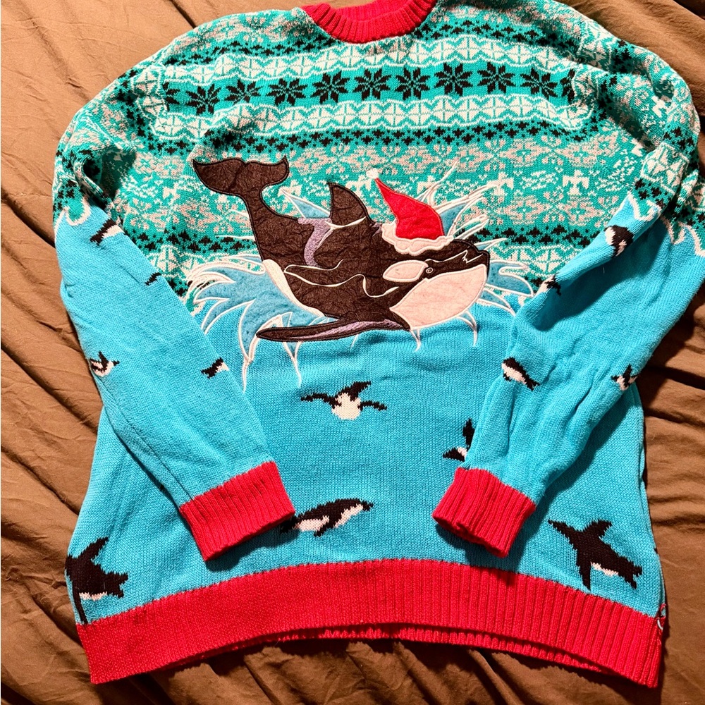 Festive Orca Christmas Sweater